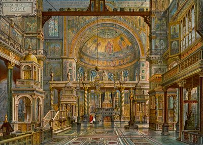 Restauración de la Antigua Basílica de San Pedro, Roma, 1907 de HW Brewer