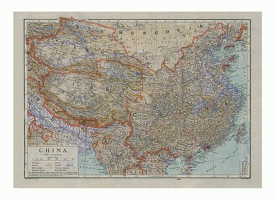 Mapa de China de HW Cribb