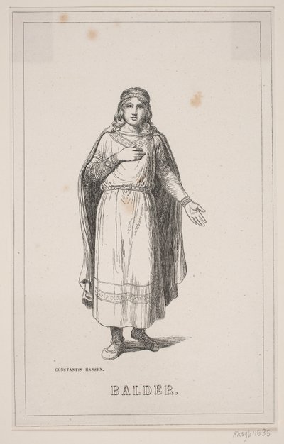 Balder. Ilustración para la historia de Dinamarca de Fabricius 1, 119. de H. C. Henneberg