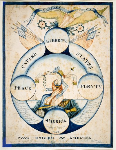Este emblema de América, c.1818 (acuarela sobre papel) de H. D. Ersele