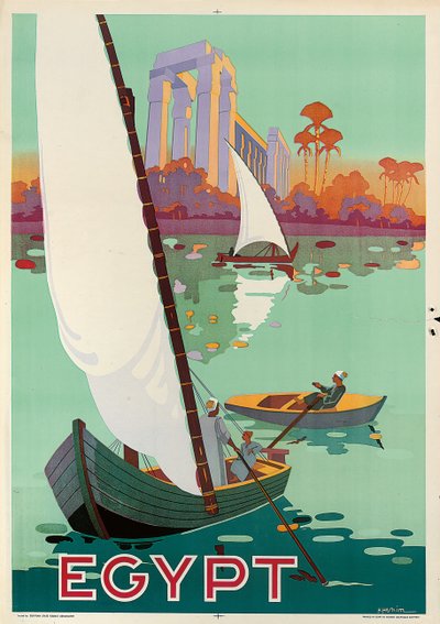 Cartel publicitario de Egipto de H. Hashim