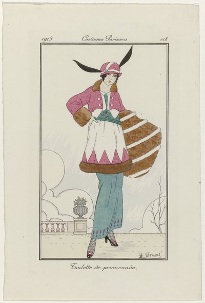 Journal des Dames et des Modes: los ilustradores de la moda
Journal des Dames et des Modes: Noticias de moda
Journal des Dames et des Modes, Costumes Parisiens, 1913, nº 118: Toilette de promenade de H. Honore