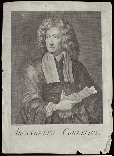 Arcangelo Corelli (1653-1713) grabado por Van der Gucht de H. Howard