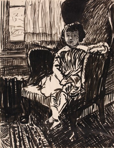 Sin título (Chica sentada en una silla) de H. Lyman Sayen