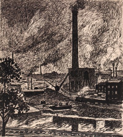 Sin título (Escena industrial) de H. Lyman Sayen