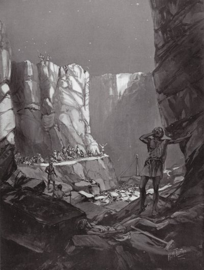 Los desastres atenienses en Sicilia, 413 a.C. (litografía) de H. M. (after) Burton