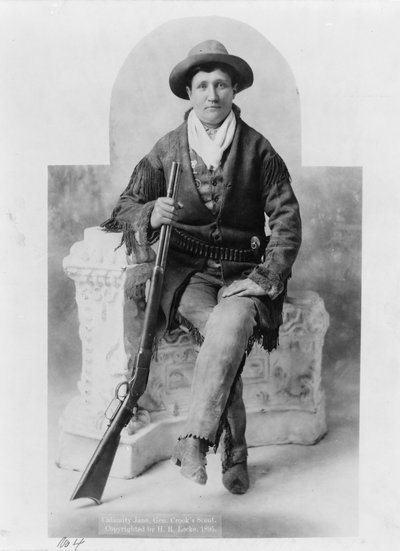 Calamity Jane como exploradora del General Crook de H. R. Locke