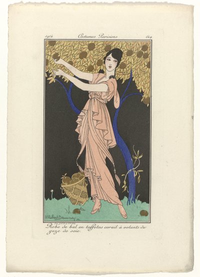 Journal des Dames et des Modes, Costumes Parisiens, 1914, nº 149: Vestido de baile (...) de H. Robert Dammy