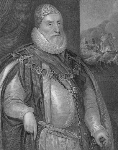 Charles Howard, Primer Conde de Nottingham, principios-mediados del siglo XIX de H. Robinson