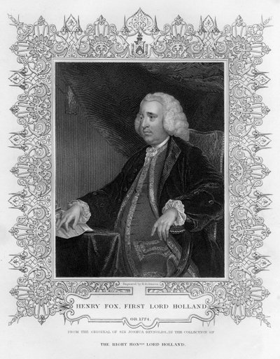 Henry Fox 1705-1774, 1er Barón Holland de Foxley, estadista inglés, siglo XIX de H. Robinson
