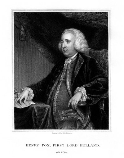 Henry Fox, 1er Barón Holland, estadista Whig, 1832 de H. Robinson
