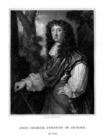 John Graham de Claverhouse, 1er Vizconde de Dundee, comandante jacobita escocés, 1829 de H. Robinson
