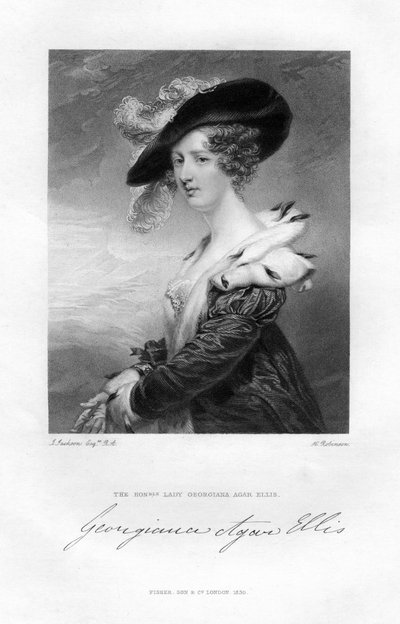 Lady Georgina Agar-Ellis, siglo XIX de H. Robinson