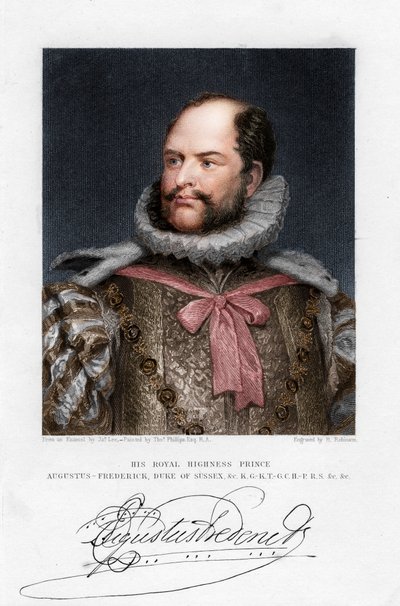 Príncipe Augusto Federico, duque de Sussex, siglo XIX de H. Robinson