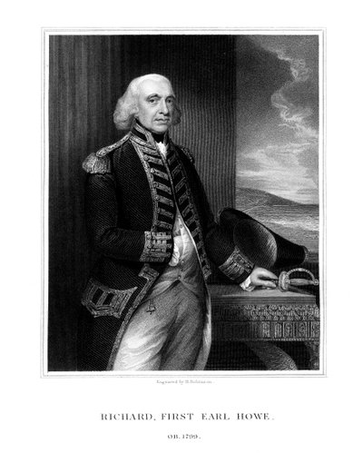 Richard Howe, 1er Conde Howe, almirante británico de H. Robinson