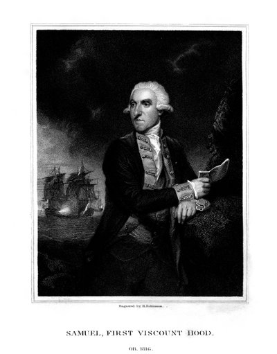 Samuel Hood, 1er Vizconde Hood, almirante británico, 1831 de H. Robinson