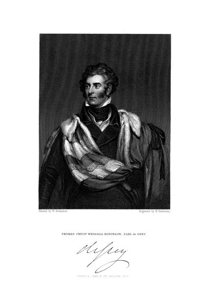 Thomas Philip Robinson, 2do Conde de Grey, 1781-1859 de H. Robinson
