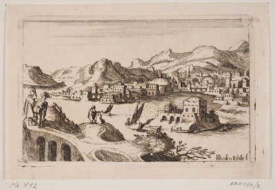 Paisaje Costero con Edificios Orientales de H. Rosenkilde