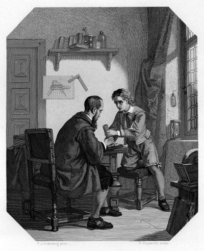 Hans Jansen y su hijo Sacharias, c1870 de H. Sluyter