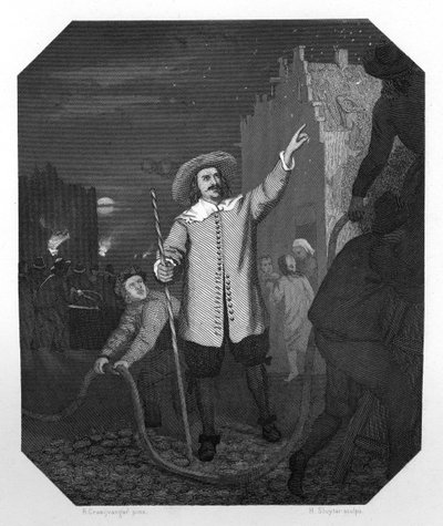 Jan van der Heyden, pintor, dibujante, grabador e inventor de la era barroca holandesa, c1870 de H. Sluyter