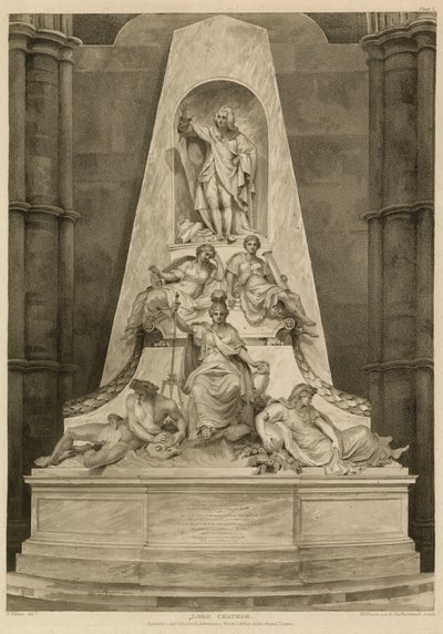 Monumento a Lord Chatham en la Abadía de Westminster, Londres de H. Villiers
