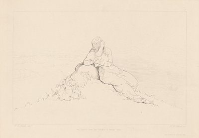 El amanecer llevó sus pensamientos a Europa de H. W. Collard, after George Elgar Hicks