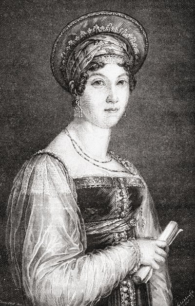 Mademoiselle Mars, grabado por La Plante, de 