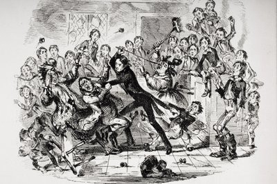 Ilustración para Nicholas Nickleby de Charles Dickens de Hablot Knight (1815 92) Browne