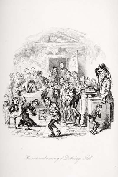 Ilustración para Nicholas Nickleby de Charles Dickens de Hablot Knight (1815 92) Browne