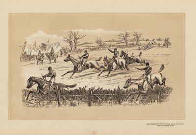The Tumbletown Steeple-Chase, nº 11, The Last Fence (grabado) de Hablot Knight (1815 92) Browne