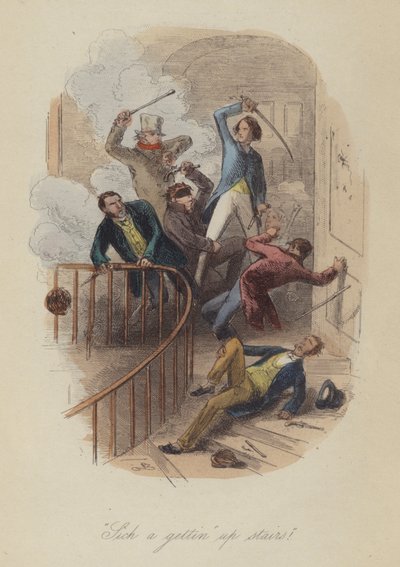 Ilustración de Lewis Arundel o El Ferrocarril de la Vida de Frank E Smedley de after Hablot Knight Browne