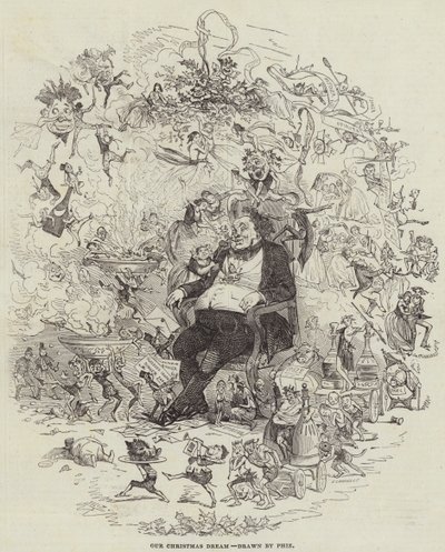 Nuestro sueño de Navidad (grabado) de after Hablot Knight Browne