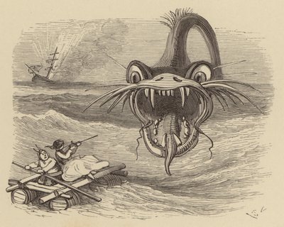 ¡Serpiente de mar adelante! (grabado) de Hablot Knight Browne