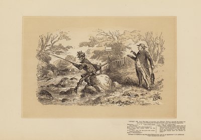Angling Sketches, No 2, Very like a Poacher (grabado) de Hablot Knight (1815 92) Browne