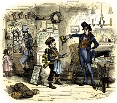 La tienda de antigüedades de Charles Dickens de Hablot Knight Browne