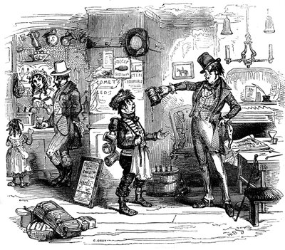 La tienda de antigüedades de Charles Dickens de Hablot Knight Browne