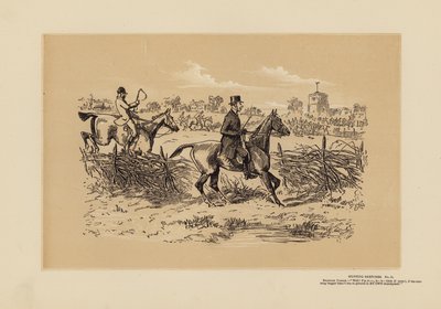 Bocetos de caza, nº 11, Un párroco deportista (grabado) de Hablot Knight (1815 92) Browne