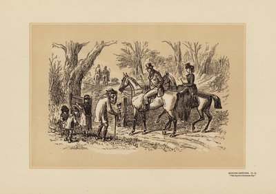 Bocetos de caza, nº 12, La propina navideña del terrateniente (grabado) de Hablot Knight (1815 92) Browne