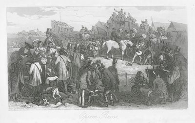 Calles de Londres: Carreras de Epsom (grabado) de Hablot Knight (1815 92) Browne