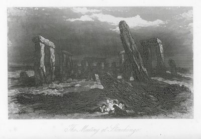 Calles de Londres: El encuentro en Stonehenge (grabado) de Hablot Knight (1815 92) Browne