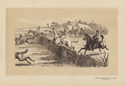 The Tumbletown Steeple-Chase, No 2, The Start (grabado) de Hablot Knight (1815 92) Browne