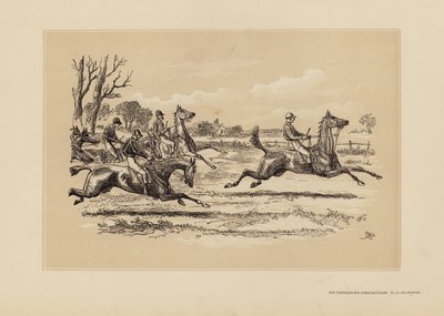 The Tumbletown Steeple-Chase, nº 3, Demasiado caliente para durar (grabado) de Hablot Knight (1815 92) Browne