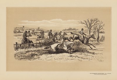 The Tumbletown Steeple-Chase, No 5, A Scramble (grabado) de Hablot Knight (1815 92) Browne