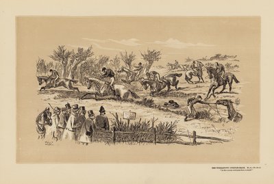 The Tumbletown Steeple-Chase, nº 6, The Brook (grabado) de Hablot Knight (1815 92) Browne