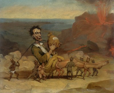 Una caricatura de Edward Bulwer Lytton (1803-1873) de Hablot Knight Browne