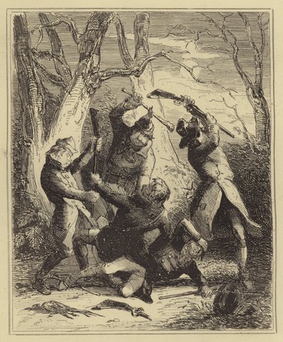 Una Pelea entre Cazadores Furtivos y Guardabosques de Hablot Knight Browne