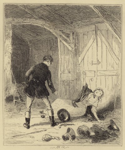 Corder Disparando a Maria Marten de Hablot Knight Browne