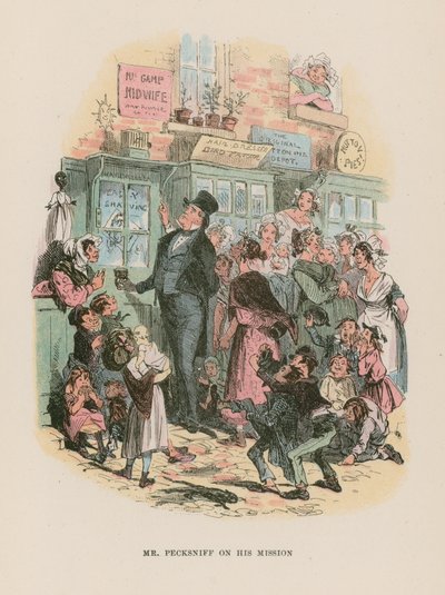 Ilustración para Martin Chuzzlewit de Hablot Knight Browne