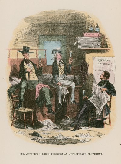 Ilustración para Martin Chuzzlewit de Hablot Knight Browne