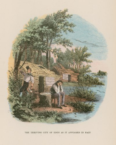 Ilustración para Martin Chuzzlewit de Hablot Knight Browne